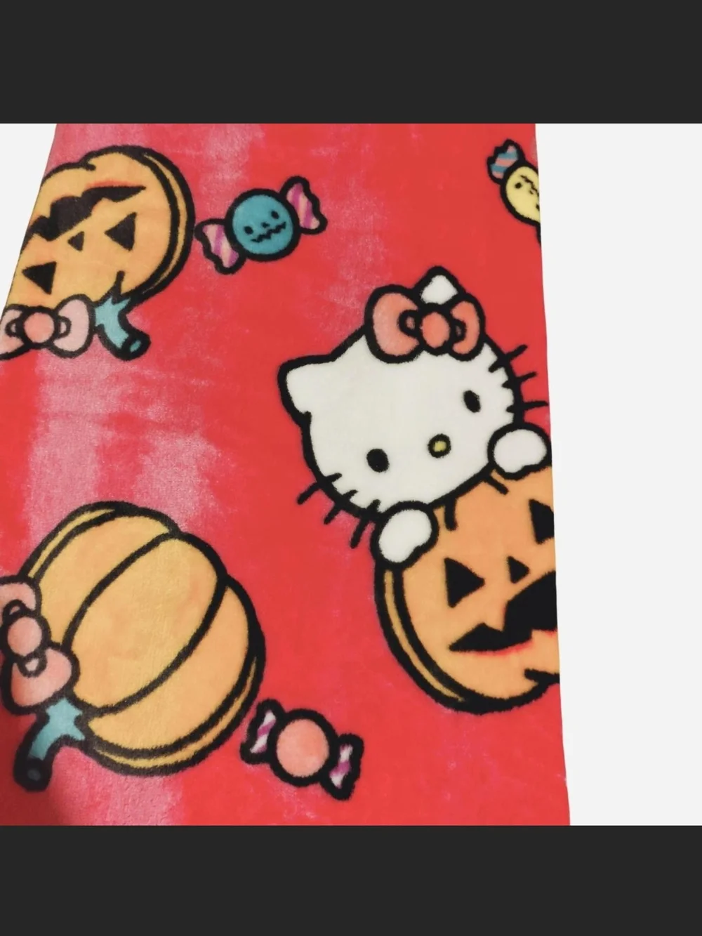 Hello Kitty Pink Throw Blanket - Cute Pumpkin Pattern